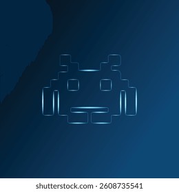 Low poly pixel art retro icon vector design