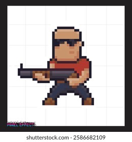 low poly art of pixel battle characters