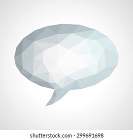 low poly polygon cloud phrase thought empty