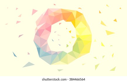 Low Poly, Polygon Geometry Background. Abstract Polygonal Geometric Shape. Low poly Minimal Style Art. Vector Illustration