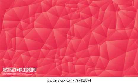 Low poly and polygonal Background with red color, Abstract Design Templates.