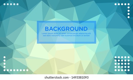 Low poly, polygonal  modern abstract Background Wallpaper Business, Office, Company, Modern card template for web, landing page, cover, ad, greeting card, presentation, publication. light blue
