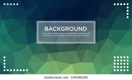 Low poly, polygonal  modern abstract Background Wallpaper Business, Office, Company, Modern card template for web, landing page, cover, ad, greeting card, presentation, publication.Light Green Natural