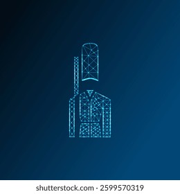 Low poly Queen arts Guard icon vector design