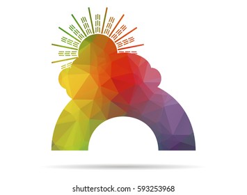 low poly rainbow