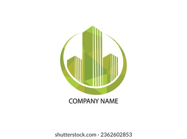 Low Poly and Real estate house logo design, Vector design concept