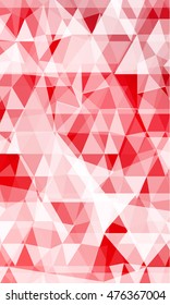 low poly red gradient background. causing polygonal banner. to promote your products. vector illustration. to design banners, presentations, brochures greeting. vertical orientation