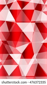low poly red gradient background. causing polygonal banner. to promote your products. vector illustration. to design banners, presentations, brochures greeting. vertical orientation