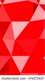low poly red gradient background. causing polygonal banner. to promote your products. vector illustration. to design banners, presentations, brochures greeting. vertical orientation