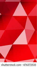 low poly red gradient background. causing polygonal banner. to promote your products. vector illustration. to design banners, presentations, brochures greeting. vertical orientation