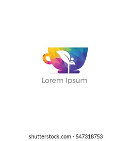 Low poly Restaurant Logo - Food Industry, takeaway logo vector,  Polygonal Home baking. colorful vector,