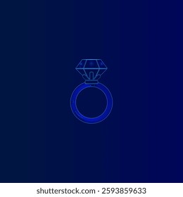 Low poly ring icon vector design