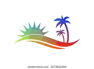 Diseño de logotipo de polos bajos y riberas, concepto de diseño de vectores
