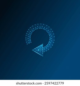 Low poly rotate icon vector design