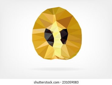 Low Poly Sapodilla fruit