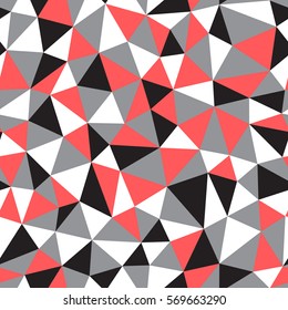 Un bajo patrón vectorial abstracto sin fisuras. Rojo, negro, blanco, gris