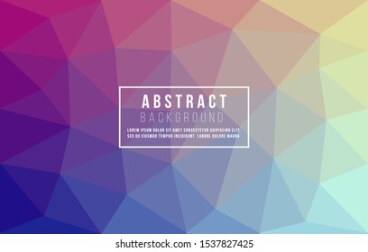 Low poly shapes composition. Colorful abstract geometric, low polygon modern background. Suitable eyecacth for persentation, web header or anything.