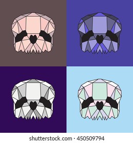 Low poly skull set
