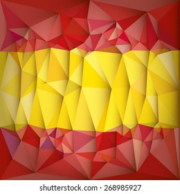 Low Poly Spain National Flag