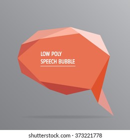low poly speech bubble
