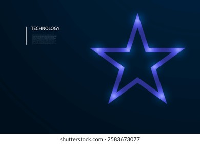 Low Poly Star Icon Background - Abstract Geometric Design with Vibrant Colors, Modern Stellar Symbol, and Creative Digital Artwork for Cosmic, Space, and Night Sky Themes