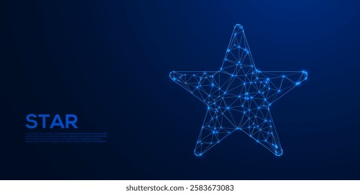 Low Poly Star Icon Background - Abstract Geometric Design with Vibrant Colors, Modern Stellar Symbol, and Creative Digital Artwork for Cosmic, Space, and Night Sky Themes