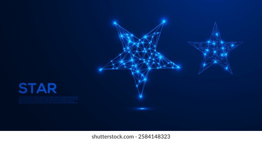 Low Poly Star Icon Background - Abstract Geometric Design with Vibrant Colors, Modern Stellar Symbol, and Creative Digital Artwork for Cosmic, Space, and Night Sky Themes