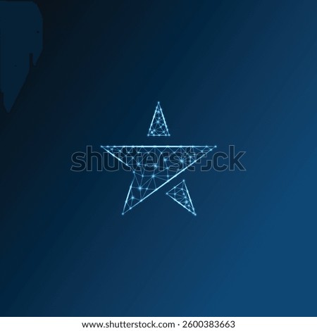 Low poly star icon vector design