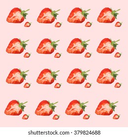 Low Poly Strawberry, Fruit