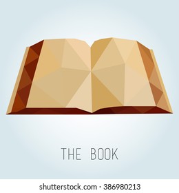 low poly style book. vector illustration