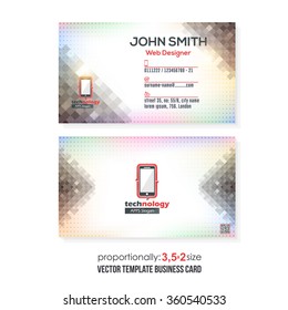 Low Poly Style Business Cards Design