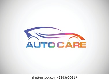 Low poly style logo sign symbol for the automotive company