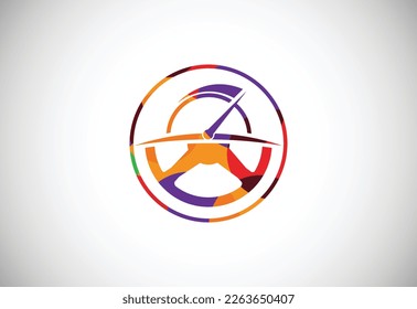 Low poly style logo sign symbol for the automotive company
