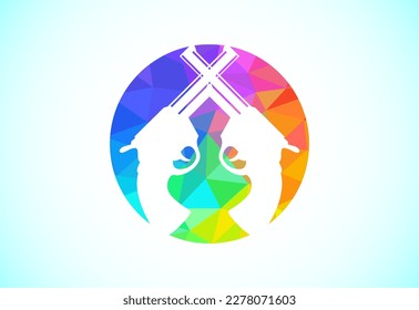  Low-Poly-Logo-Design, Pistol-Emblem-Design