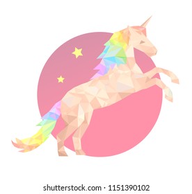 Low poly style unicorn