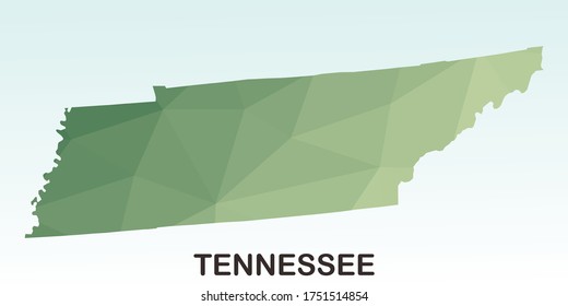 Low Poly Styles of Indiana States Map vector illustration green triangles geometric polygonal