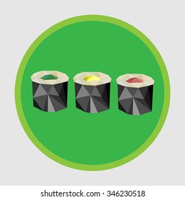 Low poly sushi