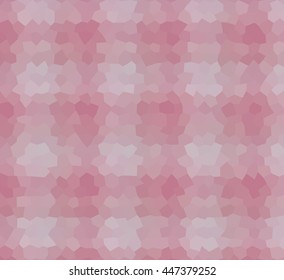 Low poly tartan vector with white and pink hexagonal polygons. Cell phone, web or card background.