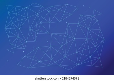 Low Poly Technology background is smooth background. Blue color background