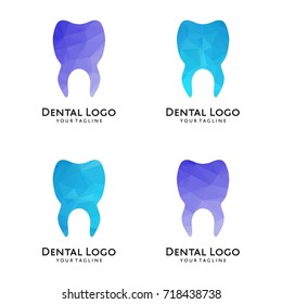 Low Poly Tooth Logo Design