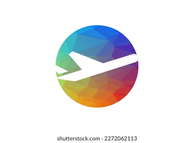 Low  Poly and Tours and Travel logo design, Vector illustration
