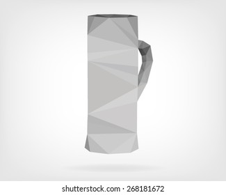 Low Poly Traditional Beer Mug