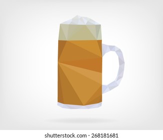 Low Poly Traditional Beer Mug