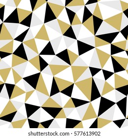 Low poly triangles. Seamless vector pattern