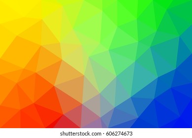 Low poly triangular background, multicolor vector
