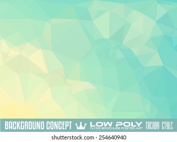 Low Poly triangular trendy Art background for your polygonal flyer, stylish brochure, poster background and fresh applications.