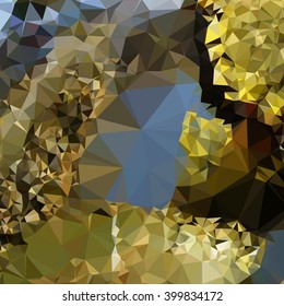 Low poly triangulated saturated colors nature.