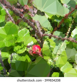 Low poly triangulated saturated colors nature.