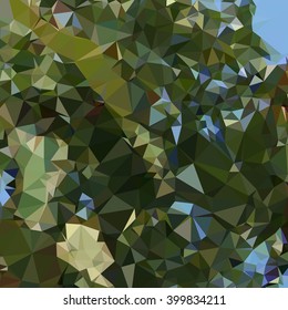 Low poly triangulated saturated colors nature.
