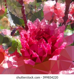 Low poly triangulated saturated colors nature.